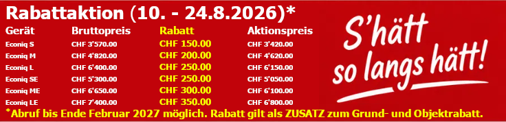 Rabattaktion 10.–24. August 2026